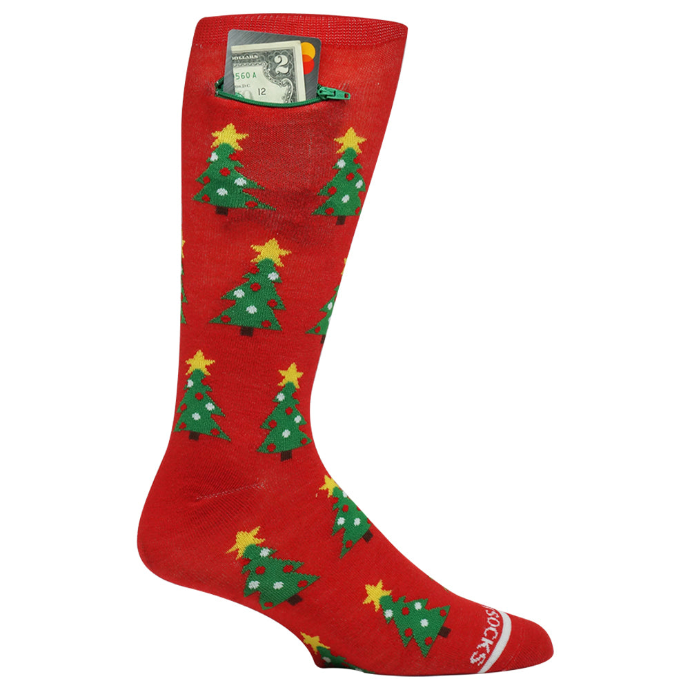 Pocket Socks®, Xmas Tree (One Size Fits Most)